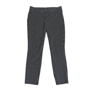 Express Columnist Slim Ankle Pants Black White Check Grid Print Size 2 Workwear